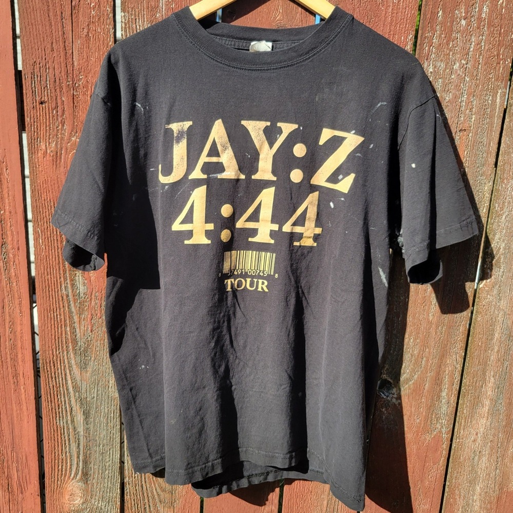 Jay-Z 4:44 Tour T-Shirt 2017 Late Tour Dates Black Graphic Concert Tee Sz L